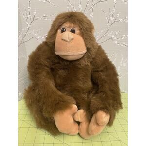 Kids of America Monkey Chimp Chimpanzee Ape Plush 15” Brown Tan Stuffed Animal